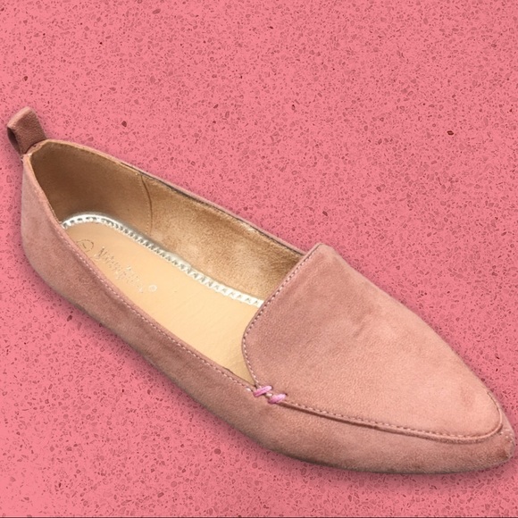 NEW! Blush Pink Pointed Toe Comfort Flat Loafer - Picture 2 of 7